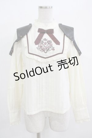 画像: Amavel / 機械仕掛けの蒸気船ブラウス Free 生成り H-25-12-12-1052-CA-BL-NS-ZH