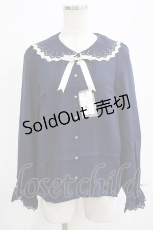 画像: Amavel / Starry Marche パフスリーブ ブラウス Free ネイビー H-25-12-12-1056-CA-BL-NS-ZH