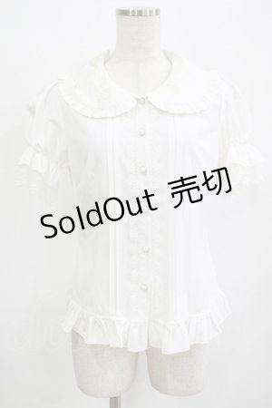 画像: Lolitime（海外ロリータブランド） / 刺繍衿ブラウス S オフ H-25-12-12-1059-GO-BL-NS-ZH