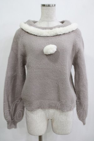 画像: Amavel / Wonder bunnyフェザーニット Free ブラウン H-25-12-12-1061-CA-BL-NS-ZH