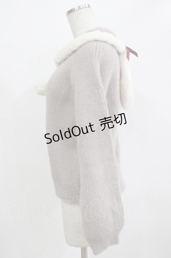 画像2: Amavel / Wonder bunnyフェザーニット Free ブラウン H-25-12-12-1061-CA-BL-NS-ZH (2)