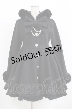 画像: Princess Melody / りぼんタイ付きフードロングコート Free ブラック H-25-12-12-1007-EL-CO-NS-ZH