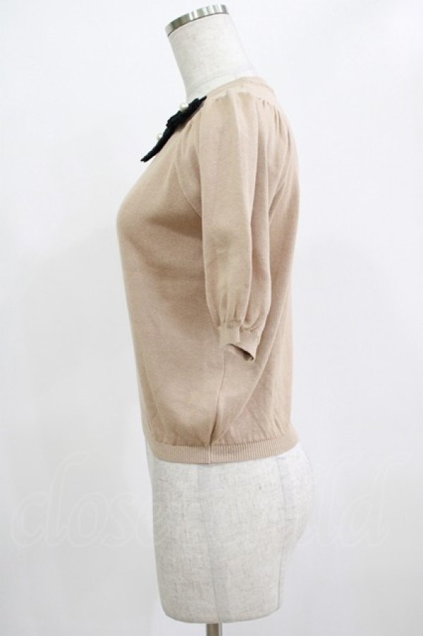 画像2: Maison de FLEUR Petite Robe canone / 餞おくるフラワーニット Free ブラウン H-25-12-12-1067-EL-TO-NS-ZH (2)