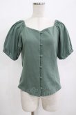 画像1: an another angelus / コルセットパフスリーブT Free GREEN H-25-12-12-1069-CA-TO-NS-ZH (1)