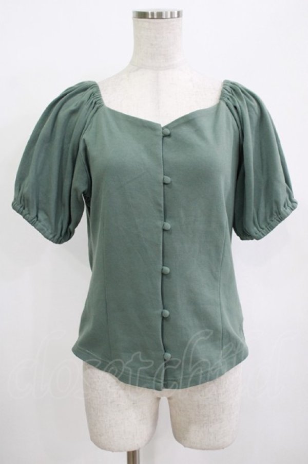 画像1: an another angelus / コルセットパフスリーブT Free GREEN H-25-12-12-1069-CA-TO-NS-ZH (1)