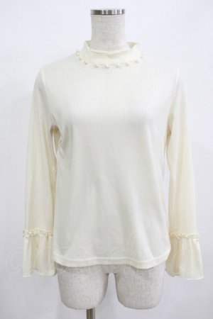 画像: axes femme POETIQUE / パール使いトップス M アイボリー H-25-12-12-1070-AX-TO-NS-ZH