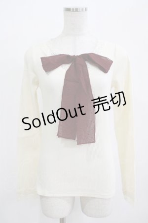 画像: Amavel / ドットリボントップス Free アイボリー H-25-12-12-1072-CA-TO-NS-ZH