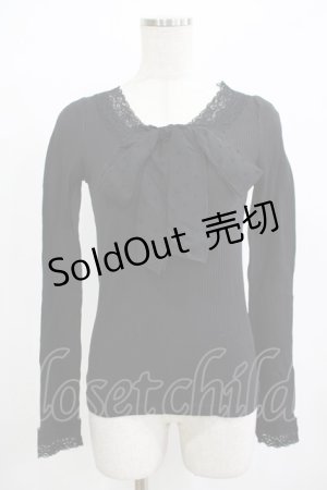 画像: Amavel / ドットリボントップス Free ブラック H-25-12-12-1073-CA-TO-NS-ZH