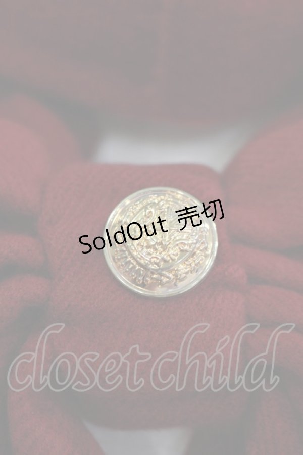 画像2: Amavel / 金ボタンリボンストール  ボルドー H-25-12-12-1075-CA-ZA-NS-ZH (2)