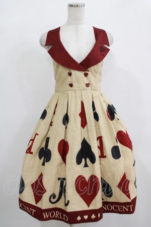 画像: Innocent World / トランプゴブラン衿付きジャンパースカート Free カフェオレ H-25-12-12-1008-IW-OP-NS-ZH