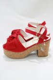 画像2: Amavel / リボンサンダル M レッド H-25-12-12-1080-CA-SH-NS-ZH (2)
