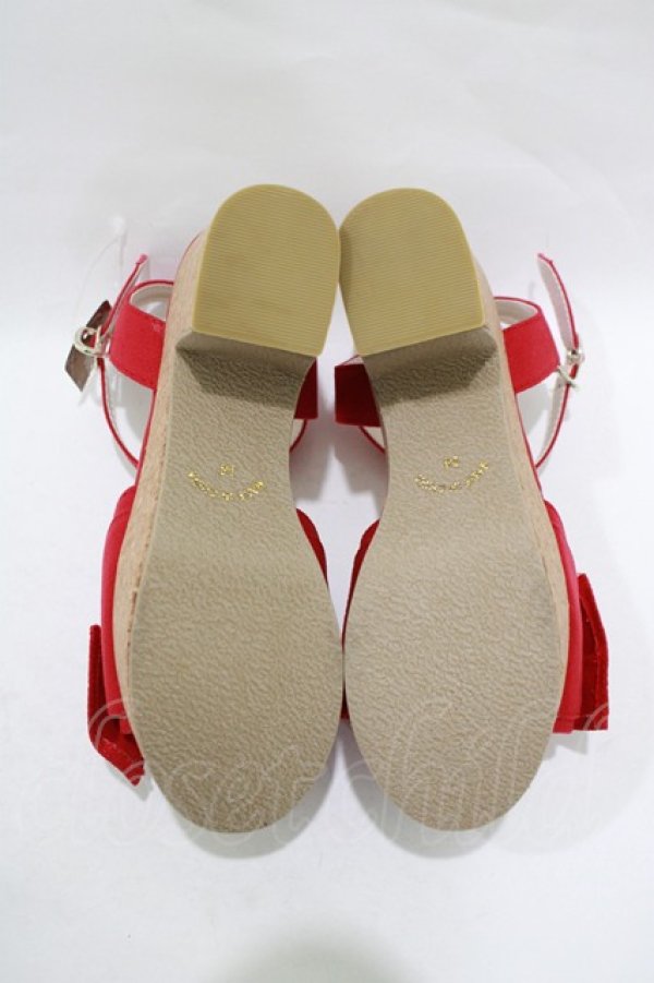 画像4: Amavel / リボンサンダル M レッド H-25-12-12-1080-CA-SH-NS-ZH (4)