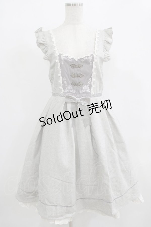 画像1: Amavel / ハートの紋章ヴィンテージバックルジャンスカ Free グレー H-25-12-12-1009-CA-OP-NS-ZH (1)