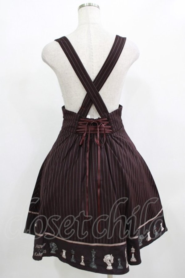 画像3: Amavel / 魔法のチェス刺繍サス付スカート Free ボルドー H-25-12-12-1011-CA-SK-NS-ZH (3)