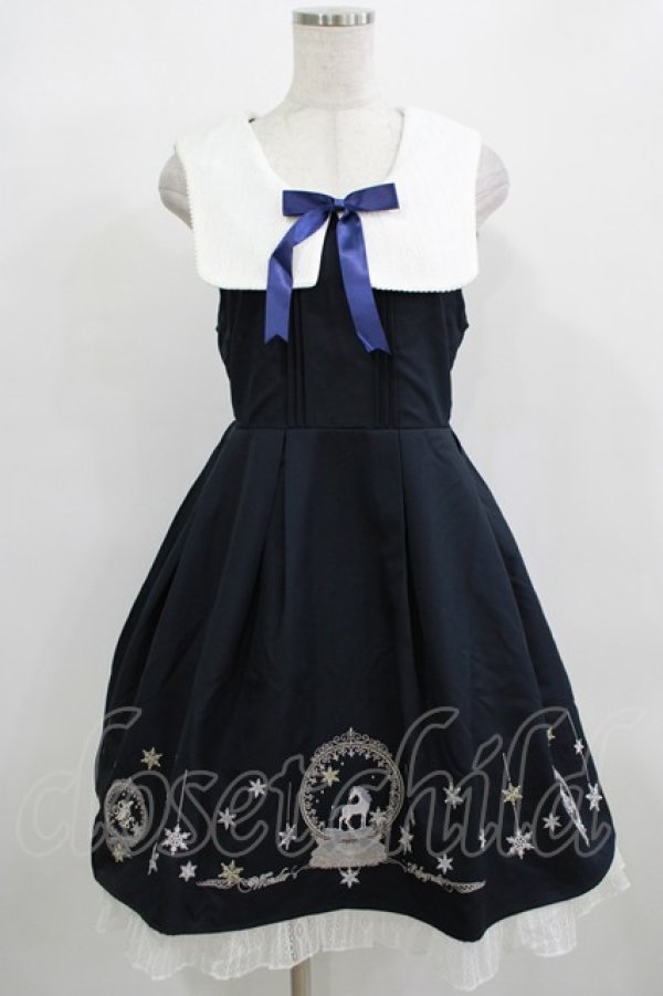 画像1: Amavel / アンティークスノードームジャンスカ Free ネイビー H-25-12-12-1013-CA-OP-NS-ZH (1)