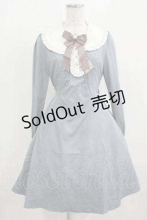 画像: Amavel / フリルクラシカル フィット&フレア ワンピース Free ブルー H-25-12-12-1014-CA-OP-NS-ZH