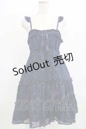 画像: Amavel / 星柄キャミワンピース Free ネイビー H-25-12-12-1015-CA-OP-NS-ZH