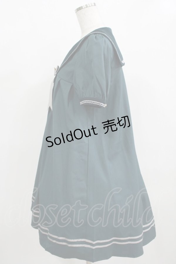 画像2: Amavel / Moonlight セーラーAラインワンピース Free グリーン H-25-12-12-1020-CA-OP-NS-ZH (2)