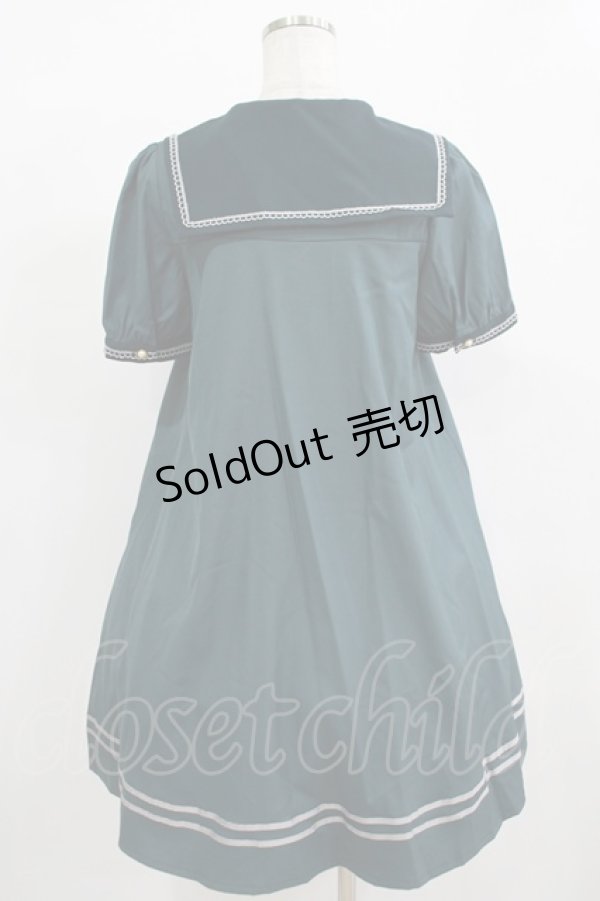 画像3: Amavel / Moonlight セーラーAラインワンピース Free グリーン H-25-12-12-1020-CA-OP-NS-ZH (3)