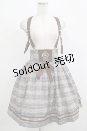 画像: Amavel / チェック配色エンブレム刺繍スカート Free グレー H-25-12-12-1022-CA-SK-NS-ZH