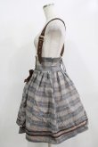 画像2: Amavel / チェック配色エンブレム刺繍スカート Free グレー H-25-12-12-1022-CA-SK-NS-ZH (2)