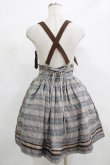 画像3: Amavel / チェック配色エンブレム刺繍スカート Free グレー H-25-12-12-1022-CA-SK-NS-ZH (3)