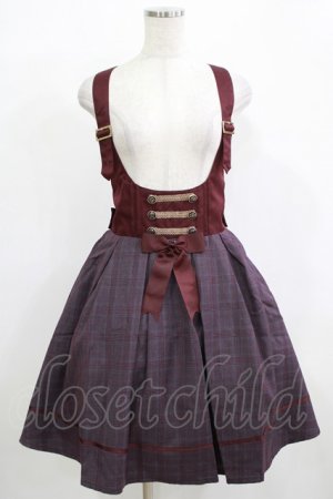 画像: Amavel / Antique dollクラシカルチェックジャンスカ Free ボルドー H-25-12-12-1024-CA-OP-NS-ZH