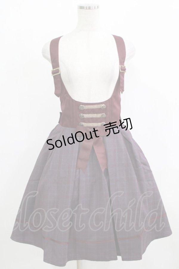 画像1: Amavel / Antique dollクラシカルチェックジャンスカ Free ボルドー H-25-12-12-1024-CA-OP-NS-ZH (1)