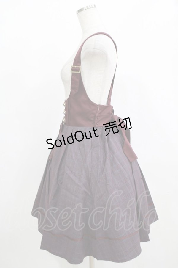 画像2: Amavel / Antique dollクラシカルチェックジャンスカ Free ボルドー H-25-12-12-1024-CA-OP-NS-ZH (2)