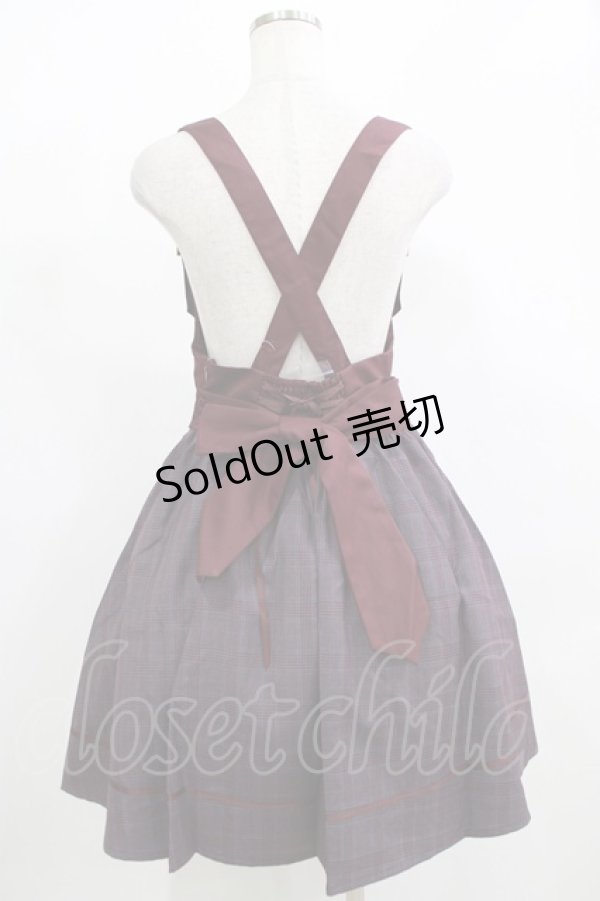 画像3: Amavel / Antique dollクラシカルチェックジャンスカ Free ボルドー H-25-12-12-1024-CA-OP-NS-ZH (3)