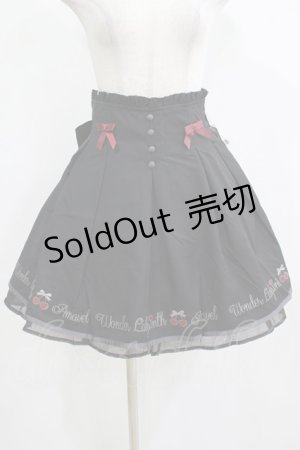 画像: Amavel / Cherry Ribbonスカート Free ブラック H-25-12-12-1027-CA-SK-NS-ZH