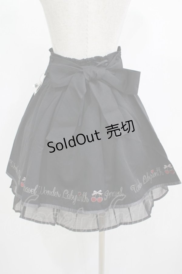 画像3: Amavel / Cherry Ribbonスカート Free ブラック H-25-12-12-1027-CA-SK-NS-ZH (3)