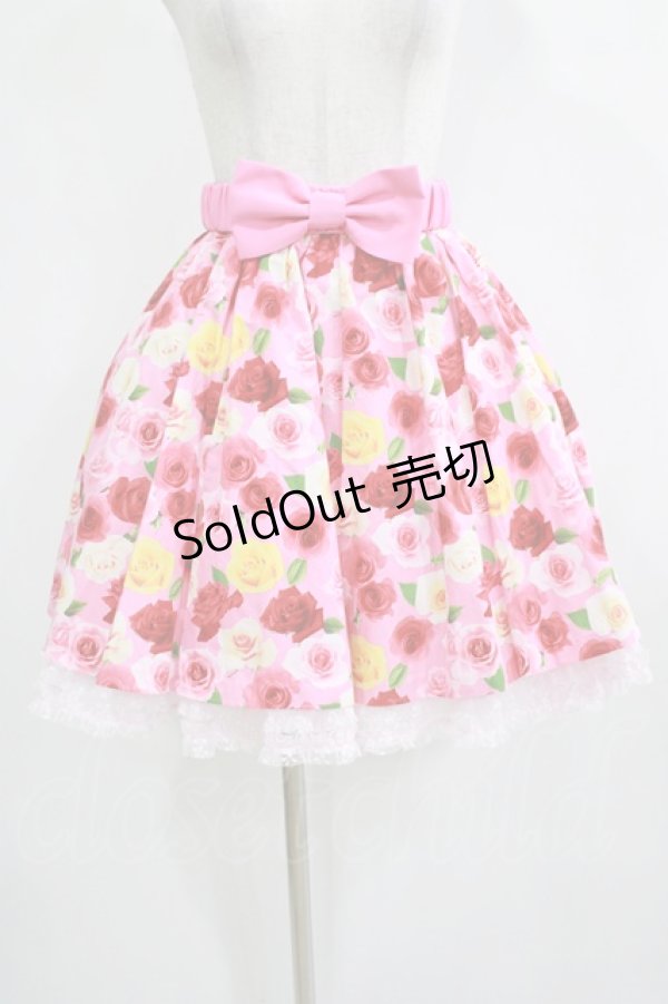 画像1: Angelic Pretty / ドレッシーローズスカート Free ピンク H-25-12-12-1030-AP-SK-NS-ZH (1)