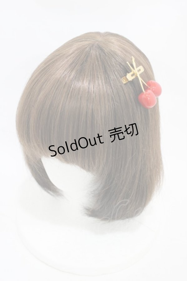 画像1: MILK / Cherryクリップピン  レッドチェリー/ゴールド H-25-12-12-002-ML-AC-KB-ZH (1)