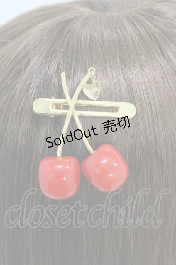 画像2: MILK / Cherryクリップピン  レッドチェリー/ゴールド H-25-12-12-002-ML-AC-KB-ZH (2)