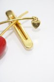画像3: MILK / Cherryクリップピン  レッドチェリー/ゴールド H-25-12-12-002-ML-AC-KB-ZH (3)