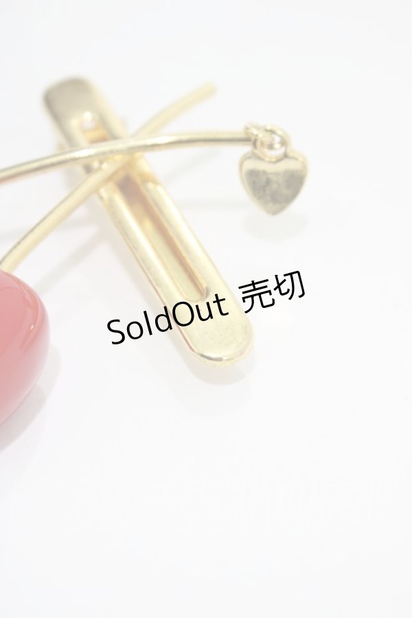 画像3: MILK / Cherryクリップピン  レッドチェリー/ゴールド H-25-12-12-002-ML-AC-KB-ZH (3)