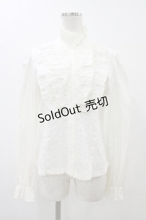 画像1: Moi-meme-Moitie / プリーツフリルブラウス 2 オフ H-25-12-12-023-MO-BL-KB-ZH (1)