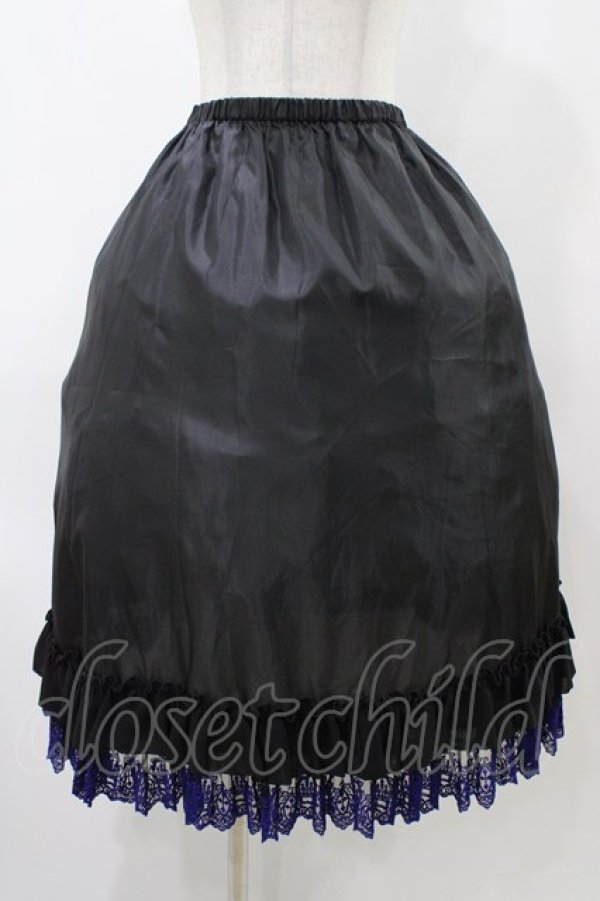 Moi-meme-Moitie ミディアムペチコート Moi-meme-Moitie / ミディアムペチコート 黒×青 H-25-12-12-028-MO-SK