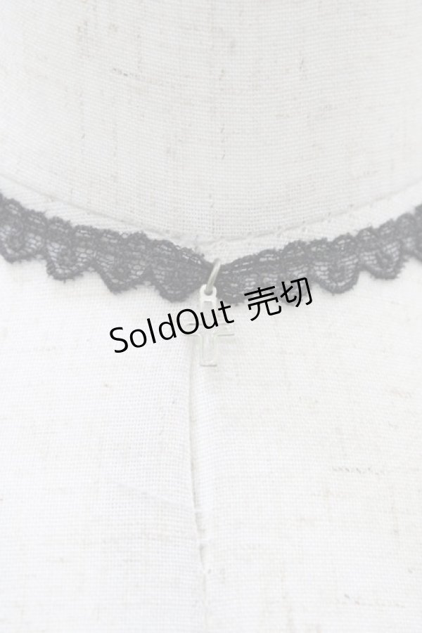 画像2: MILK / クロスチャームレースチョーカー  ブラック H-25-12-12-004-ML-AC-KB-ZH (2)