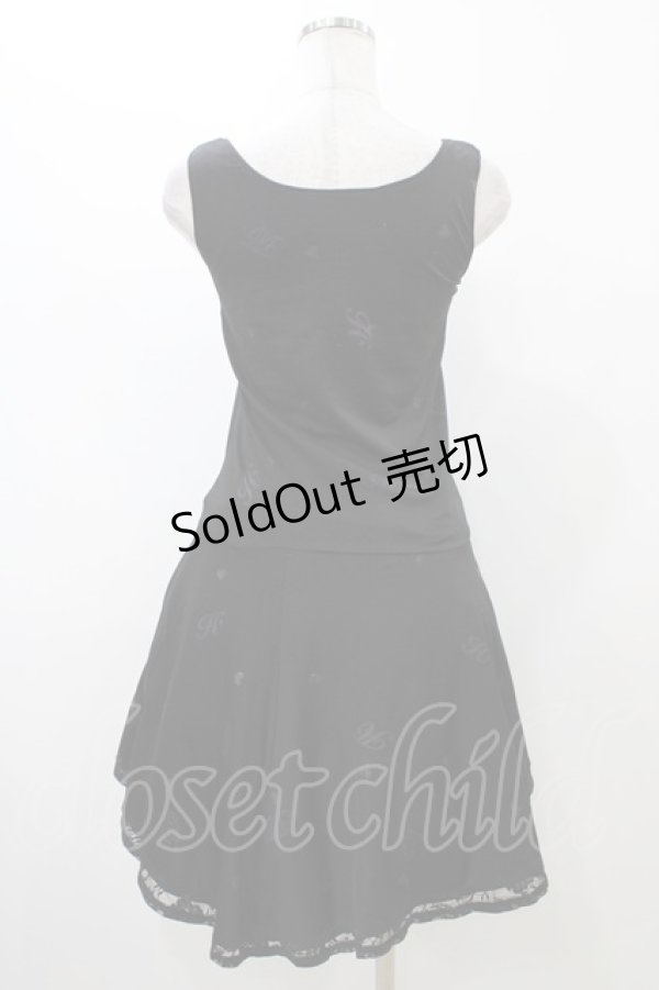 画像2: h.Jelly HONEY / フロント編上ワンピース  黒×紫 H-25-12-12-031-HN-OP-KB-ZH (2)