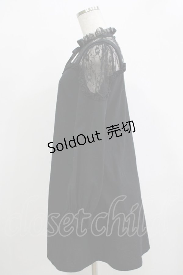 画像2: Jamie エーエヌケー / レース切替カットワンピース M ブラック H-25-12-13-1025-LO-OP-NS-ZH (2)