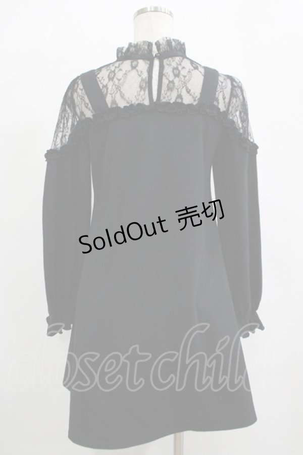 画像3: Jamie エーエヌケー / レース切替カットワンピース M ブラック H-25-12-13-1025-LO-OP-NS-ZH (3)