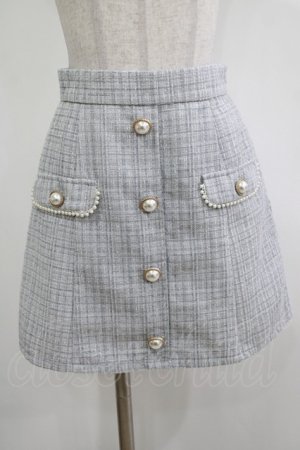 画像: Ank Rouge / パールフラップラメツイードSK M サックス H-25-12-13-1027-CA-SK-NS-ZH