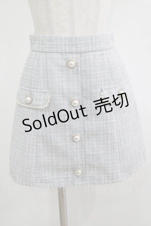 画像: Ank Rouge / パールフラップラメツイードSK M サックス H-25-12-13-1027-CA-SK-NS-ZH