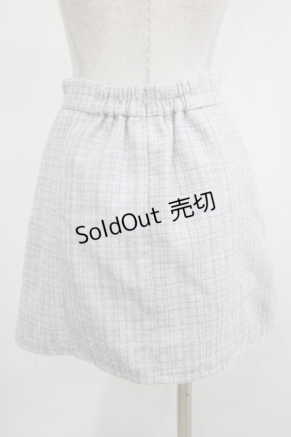 画像3: Ank Rouge / パールフラップラメツイードSK M サックス H-25-12-13-1027-CA-SK-NS-ZH (3)