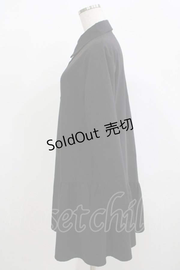 画像2: Jamie エーエヌケー / アシメシャツワンピース M ブラック H-25-12-13-1029-LO-OP-NS-ZH (2)