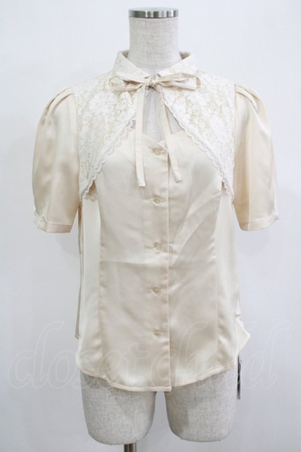 画像1: an another angelus / レース重ねダイヤ開きブラウス Free IVORY H-25-12-13-1037-CA-BL-NS-ZH (1)