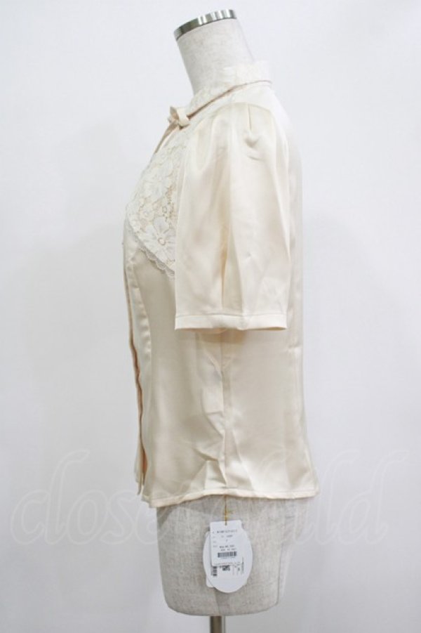 画像2: an another angelus / レース重ねダイヤ開きブラウス Free IVORY H-25-12-13-1037-CA-BL-NS-ZH (2)