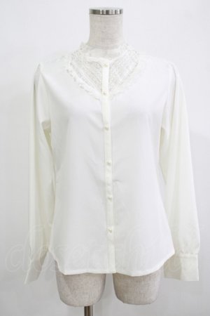 画像: an another angelus / ストライプレースヨークブラウス Free OFF WHITE H-25-12-13-1038-CA-BL-NS-ZH